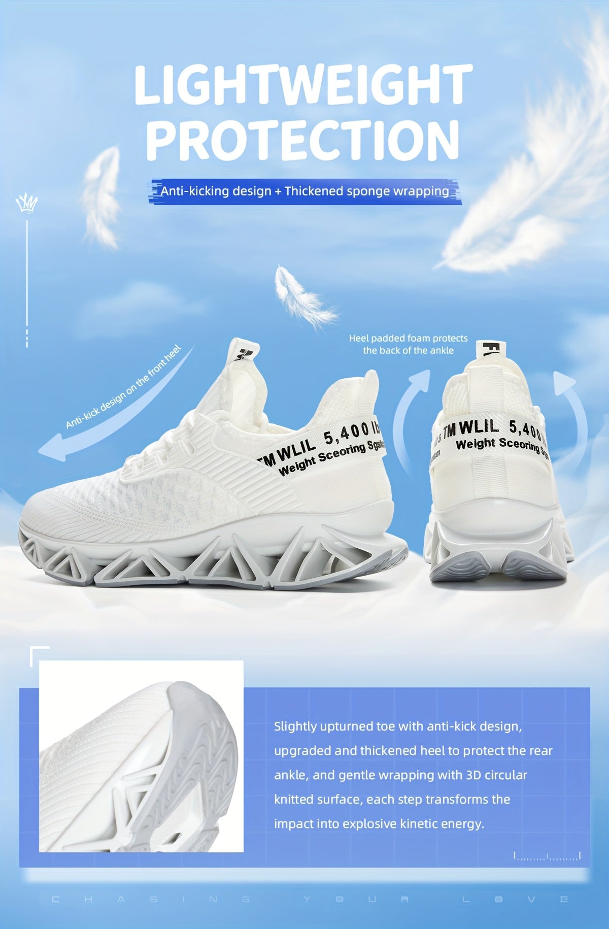 Men's Lightweight Breathable Running Shoes, Non-Slip TPU Sole, EVA Cushion, Lace-Up Low-Top Sneakers, 3 Colors, Sizes US 7.5-13, All-Season Wear-Resistant Training Casual Athletic Shoes