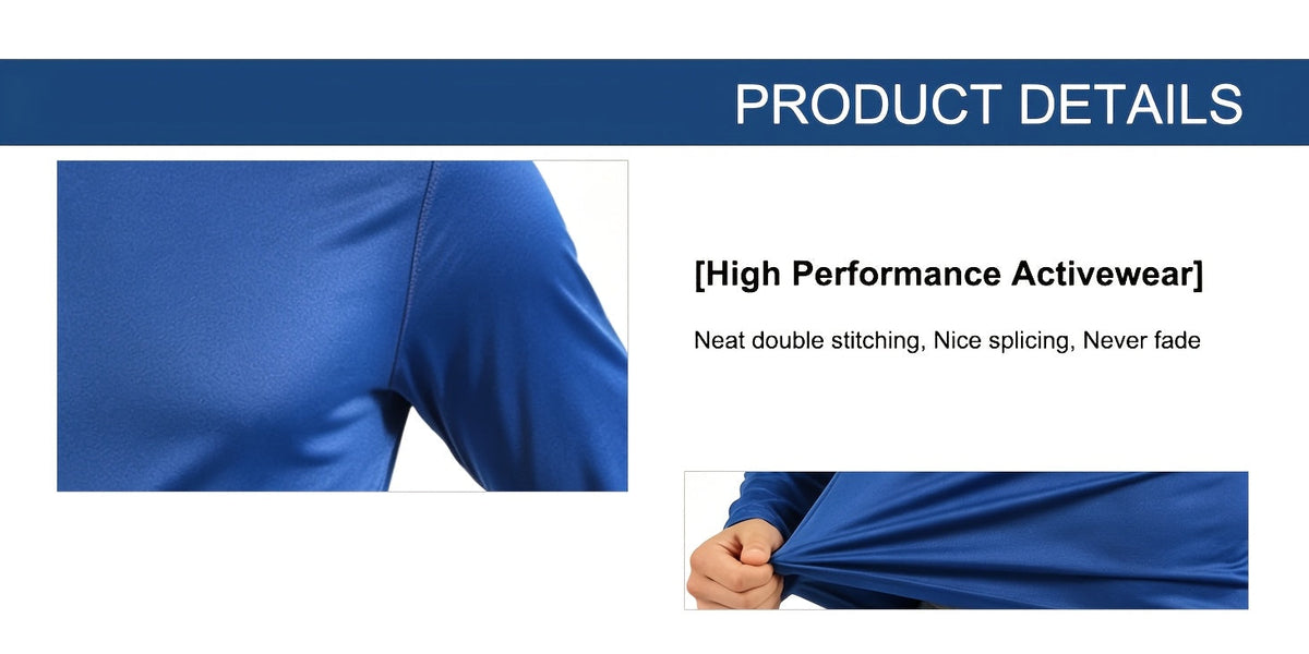 Men's Quick-Dry Long Sleeve Shirts 5-Pack, Moisture-Wicking Breathable Athletic Workout Tops - Anti-Odor Stretchy Running Gym Training Shirts, S-XXL