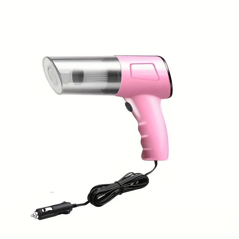 Pink Mini Handheld Car Vacuum Cleaner, Strong Suction, Dry & Wet Cleaning for Pet Hair and Cat Hair, Multifunctional Portable Cordless, Cute Design for Women and Girls