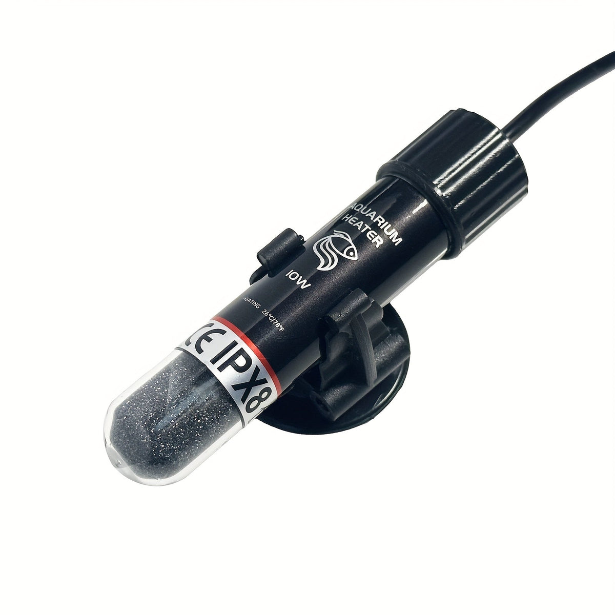 10W USB Submersible Aquarium Heater with LED Light – Compact Mini Fish Tank Heater for Freshwater, Saltwater & Aquatic Plant Tanks, Safe Durable Heating with Modern Design for Small Aquariums