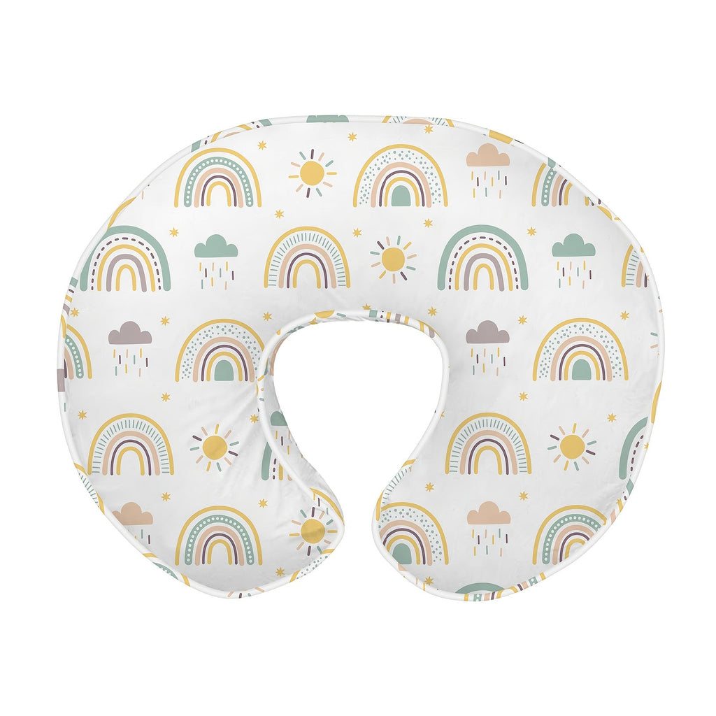 Ergonomic Nursing Pillow Breastfeeding Pillow with Cover Breathable Filling Bottle and Breastfeeding Support 0-12 Months Travel Cushion – 9 Designs