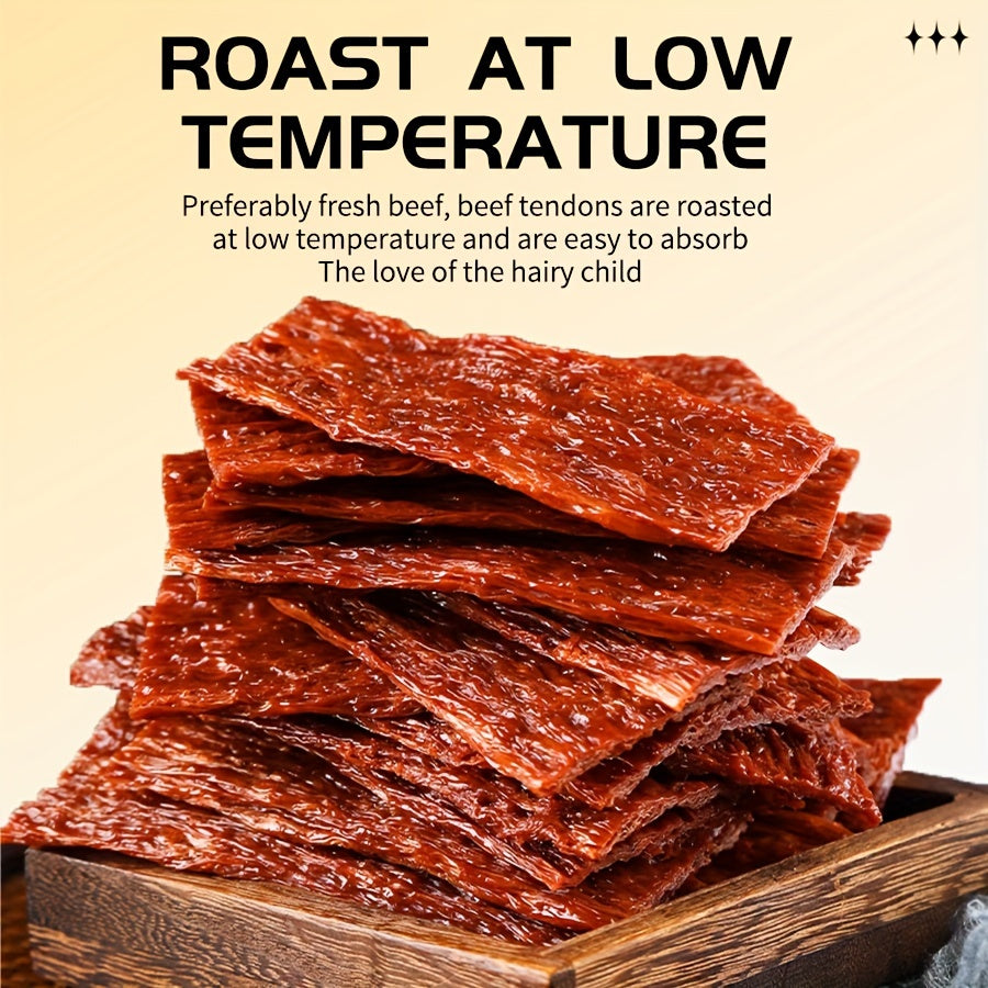 Dried Beef Tendon Dog Chews: Natural, High-Protein Jerky Treats & Chew Sticks for Training Rewards, Suitable for All Breeds, Available in 250g / 500g 2-Pack Options
