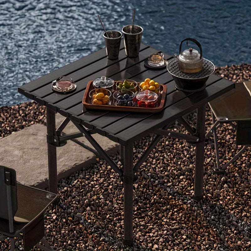 Large Portable Folding Table with Storage Bag - Outdoor Camping, Picnic, BBQ, and Garden Table, Lightweight and Easy to Set Up for Car Travel and Road Trips