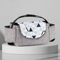 Portable Stroller Storage Bag, Large Capacity Polyester Organizer for Bottles Diapers & Essentials, Multifunctional Baby Stroller Bag for Home & Outings, Triangle Style