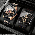 2pcs Men's Watch Set: Sports Triangle Dial Silicone Strap and Retro Square Dial Quartz Watch with Date Display, Casual Dress Watches for Valentine's Day or Father's Day Gift