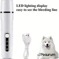 Rechargeable Pet Nail Grinder, Low Noise and Low Vibration for Dogs and Cats – USB Charging, LED Display, Safe Grooming Tool