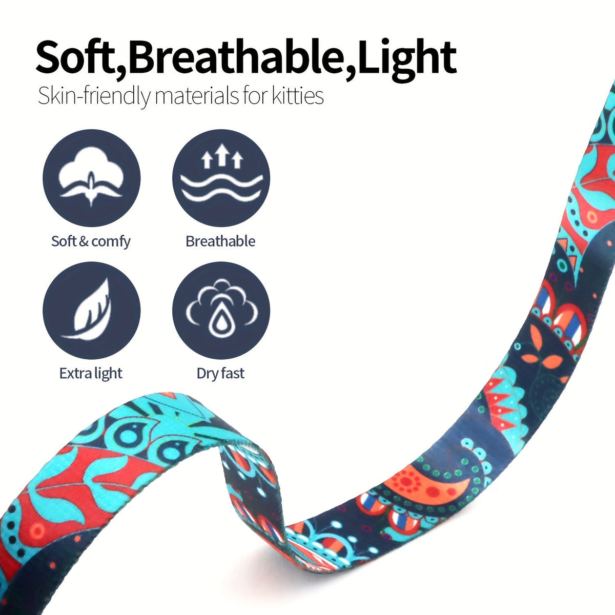 Escape-Proof Cat Harness and Leash Set, Adjustable Soft Lightweight Chest Harness for Cats, Comfortable and Safe for Walking or Traveling with Small, Medium, Large Cats and Kittens