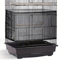 Bird Cage Cover, Polyester Mesh, Dust-Proof and Light-Penetrating, with Elastic Rope Fastener, for Parrots, Budgies, Cockatiels, Small to Large Cages, Black/White, 31.5in Height