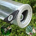 Clear PVC Vinyl Tarp, 20 Mil 800g/m², Heavy-Duty Waterproof, Grommets Every 50cm, Aluminum Alloy Washers, Tear-Resistant, Roll-Up Awning Cover, for Patio, Outdoor, Camping & Pergola