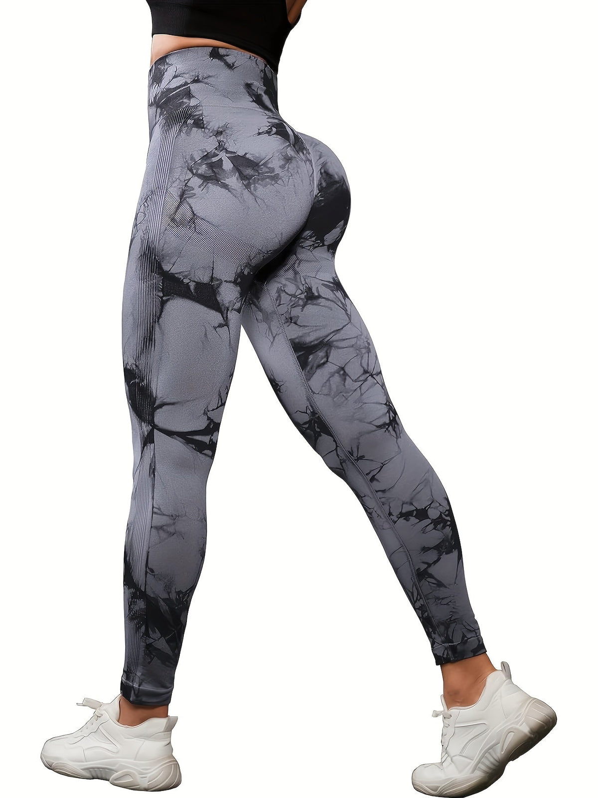 5-Pack Women's High-Waisted Tummy Control Leggings – Soft Stretchy Athletic Pants for Yoga, Running & Workout, Sizes S-L, 3 Multicolor Sets