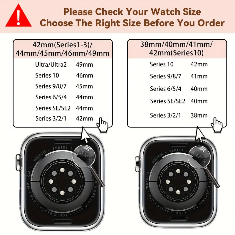Apple Watch Band 42/44/45/46/49mm Women's Stainless Steel Resin Metal Replacement Strap Starlight Rainbow for iWatch Series 11 10 9 8 7 6 5 4 3 SE Ultra for Work, Office, Fitness, Party
