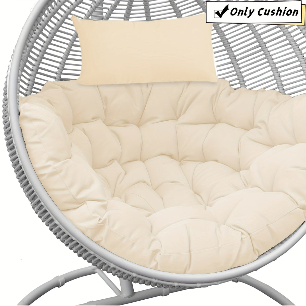 Egg Chair Cushion Only 45 In Thick Swing & Hammock Replacement Pad Water-Resistant 6D PP Cotton Removable Liner with Headrest Indoor & Outdoor Garden Patio – 8 Colors