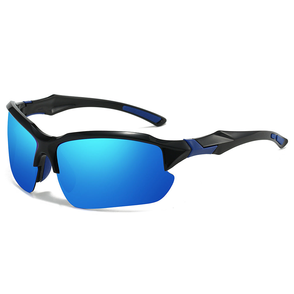 Men's Half-Frame Polarized Sports Sunglasses with UV400 Protection, Lightweight Goggles for Skiing, Driving, Running, Fishing, and Outdoor Activities, 3-Pack or 10-Pack