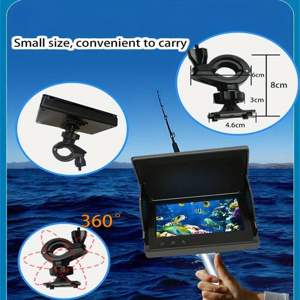 Fish Finder with HD Underwater Camera, 4.3-Inch Screen, 140-Degree Wide-Angle Lens, Fish-Attracting Light, Portable Fishing Viewing Set for Ice, Lake, and River Fishing