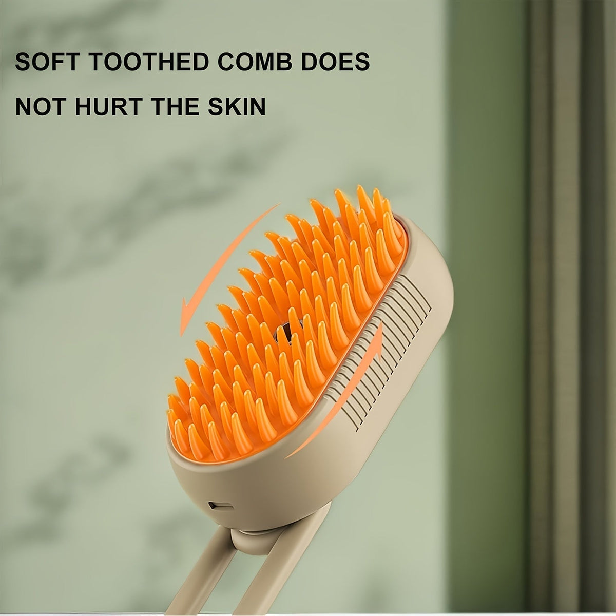 3-in-1 Self-Cleaning Pet Grooming Brush with Steam Spray & Shedding Control for Cats & Dogs, USB Rechargeable, Silicone Rubber Bristles – 2026 New Model