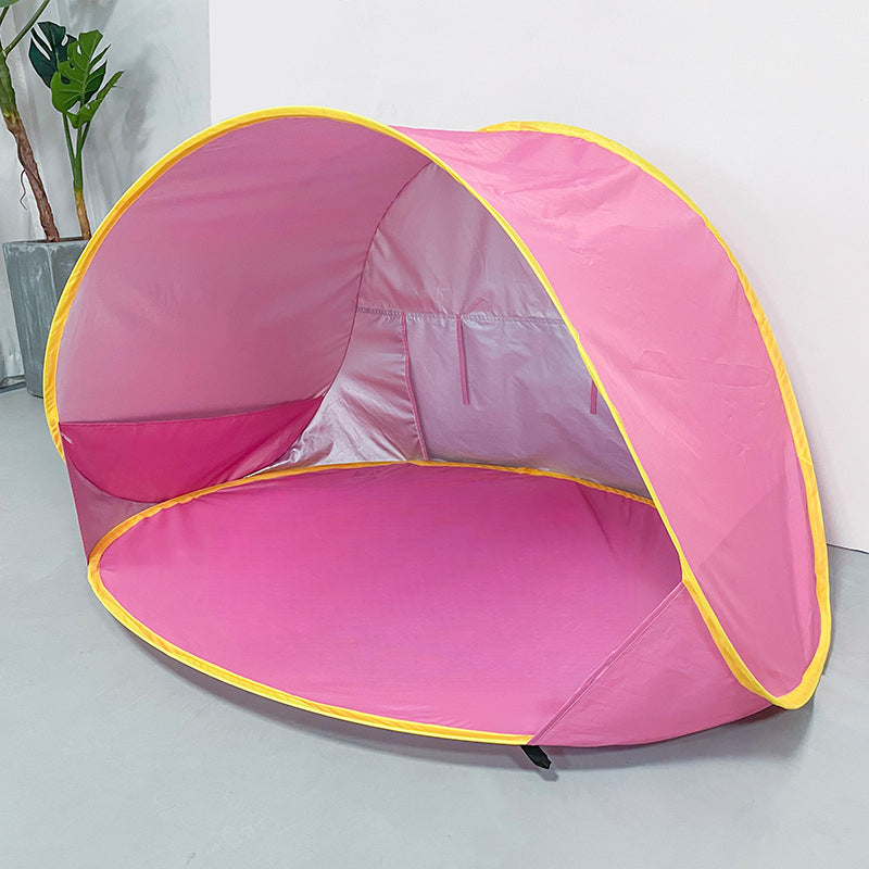 Portable Pop-Up Beach Sun Shade Tent – Quick Setup UV Protection Sun Shelter, Lightweight (Under 50g/m²) for Beach, Hiking, Camping, Family Outdoor Travel, Sun Umbrella Canopy
