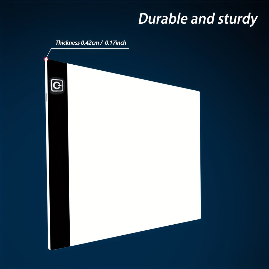 LED Light Pad for Diamond Painting A2 A3 A4 A5 USB Powered Adjustable Brightness Light Board Kit for Tracing, Sketching, Drawing, Animation, Stencil, Art, and Craft with Optional Bracket & Drill Pen