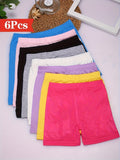 Girls' Bike Shorts 6-Pack: Soft Modal Cartwheel Shorts for Toddlers and Kids – Multicolored Under-Dress Dance and Play Shorts for Ages 2-10