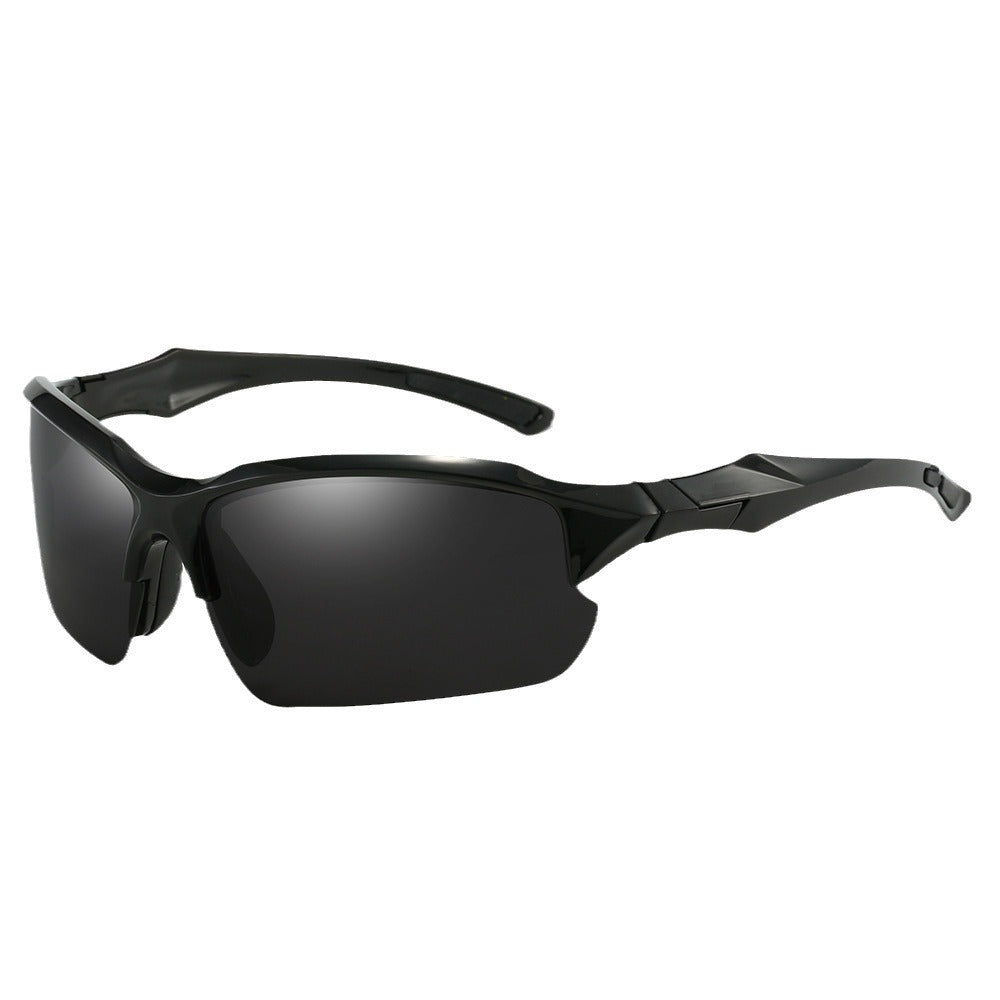 Men's Half-Frame Polarized Sports Sunglasses with UV400 Protection, Lightweight Goggles for Skiing, Driving, Running, Fishing, and Outdoor Activities, 3-Pack or 10-Pack