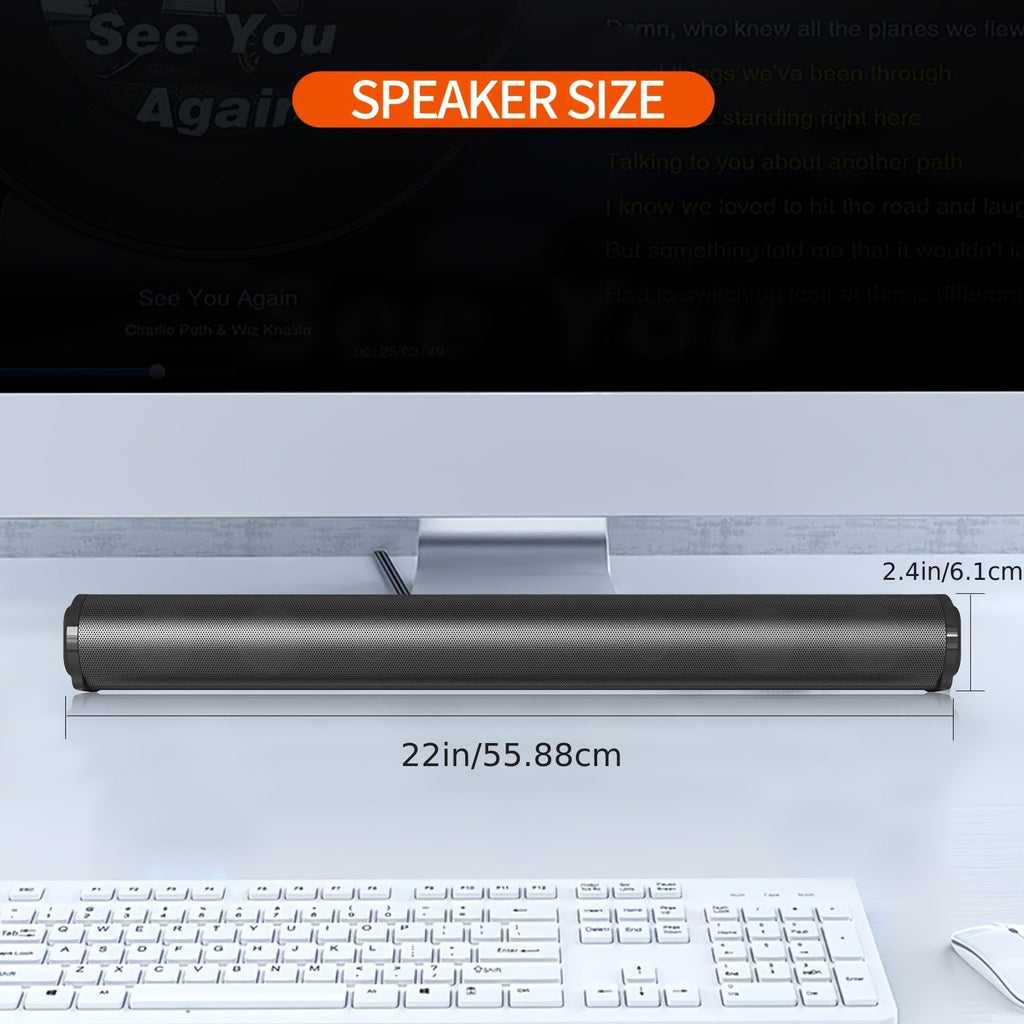 4D Surround Sound Speaker with Subwoofer - Wireless & Wired, USB Plug-and-Play for Laptop, Home Theater, Parties & Music - Black