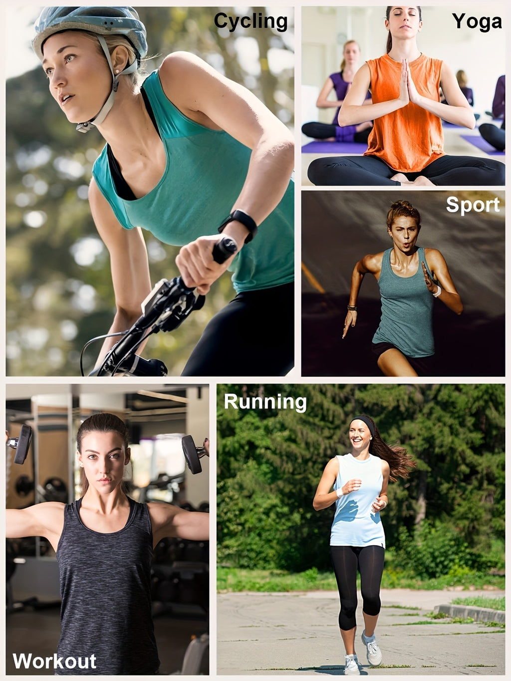 5 Pack Women's Athletic Tank Tops Quick Dry Racerback Design – Breathable Moisture-Wicking Workout Shirts for Fitness Training, Running & Gym, Sizes S-XXL, Mixed Colors
