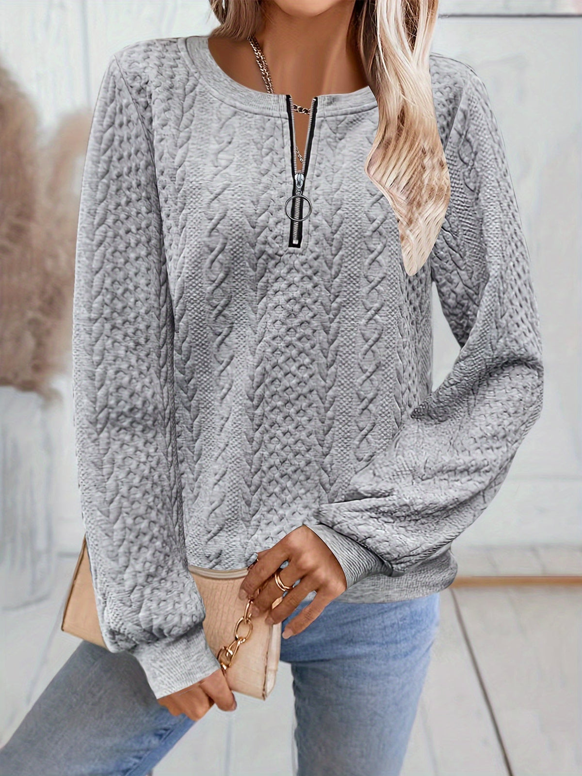 Women's Zip-Up Sweatshirt Baseball Collar Long Sleeve Fall Winter Solid Color Fleece Pullover Top S M L XL XXL Multi-Color