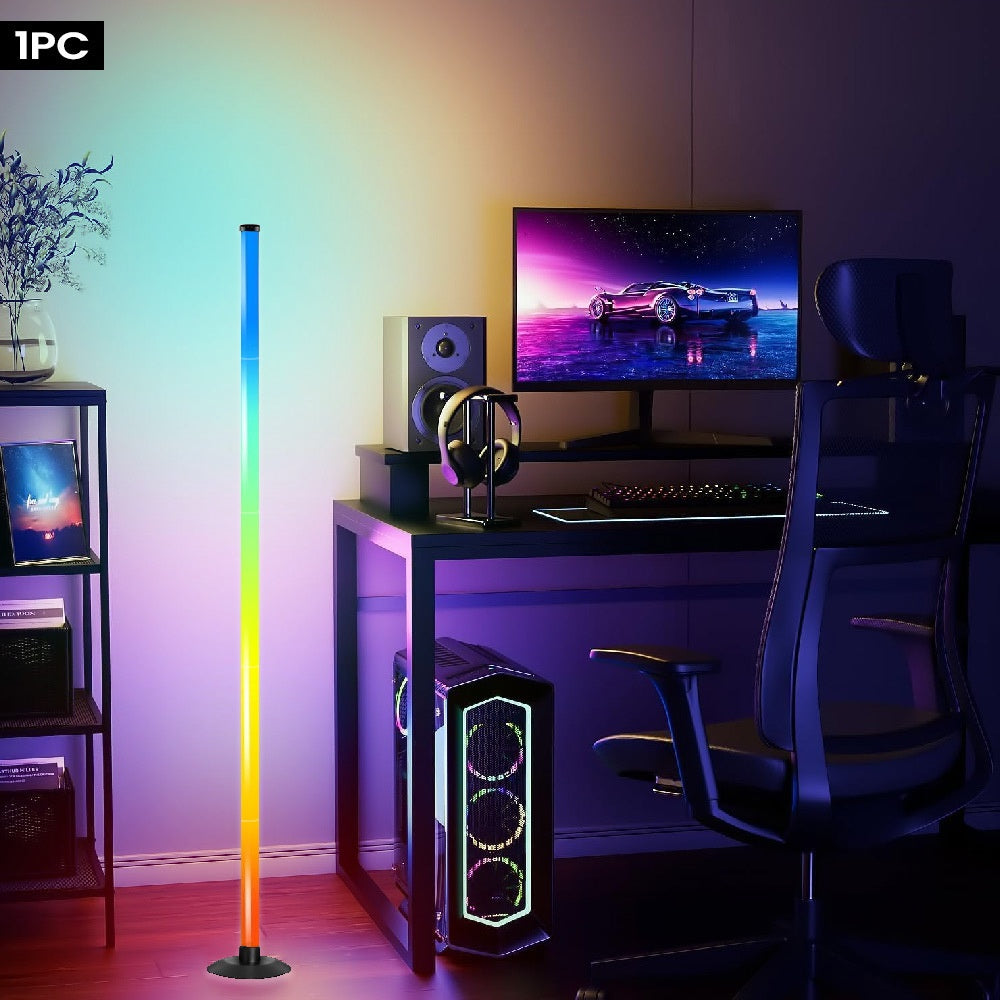 Smart RGBICB LED Floor Lamp with App and Remote Control, Color-Changing Corner Mood Lighting for Living Room, Bedroom, Gaming Room, Office, Home Decor, Birthday, and Christmas Gift