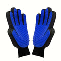 Pet Grooming Gloves 2-Pack for Dogs & Cats - Deshedding Massage Brush Glove for Removing Loose Fur, Hair Shedding Control, Cat & Dog Cleaning, Petting, Grooming Tool Gift