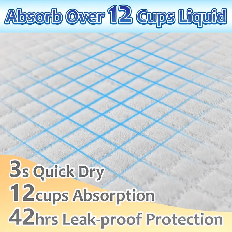 XXXL Disposable Dog Pee Pads 6-Layer Super Absorbent - Waterproof Odor-Resistant Training Pads for Small, Large, and Elderly Dogs, Bulk 80 & 100 Count, Leak-Proof Puppy Potty Pads
