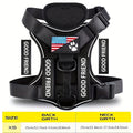 Service Dog Harness Vest with 5 ID Patches – Reflective Adjustable Oxford Vest with Breathable Mesh Lining, Service Dog ID System for Small, Medium, and Large Dogs, Sizes XS-XL, Public & Mobility Aid