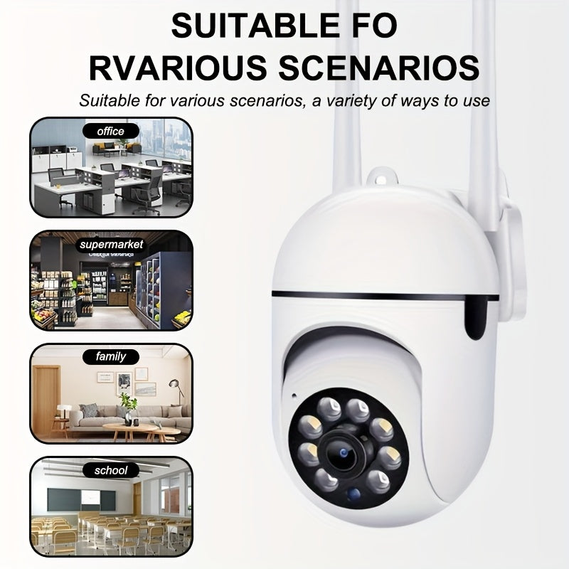 4-Pack Y05S 1080P 5G WiFi Security Camera – AI Motion Tracking, 360° PTZ, Color Night Vision, Two-Way Audio, Spotlight & Alarm, IP54, Cloud & SD Card Storage, Indoor/Outdoor Home Security Monitoring