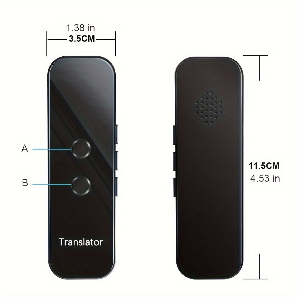 Portable Two-Way Instant Voice Translator Device with App Connectivity, Supporting 137 Languages, High Accuracy for Travel, Business, and Learning, Includes Headphones