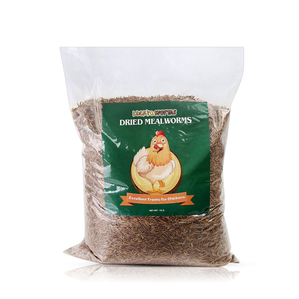 Dried Mealworms for Chickens, Wild Birds, and Ducks – High-Protein Natural Pet Food for Hens, Turtles, Fish, Lizards, and Hamsters, Non-GMO Dried Insect Animal Feed, Multiple Sizes 0.6–40 lbs