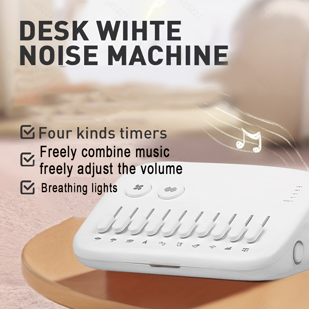 Myvision White Noise & Sleep Sound Machine, 10 Soothing Nature Sounds, Portable Mini Noise-Cancelling Sound Machine for Baby Sleep Adults & Travel, White
