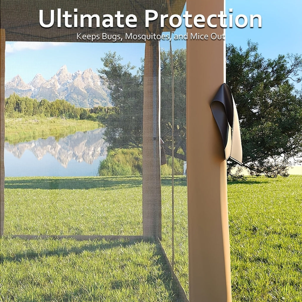 10x10 Ft Gazebo Tent with Mosquito Netting, 100 Sq Ft Outdoor Canopy Shade, for Patio, Garden & Backyard