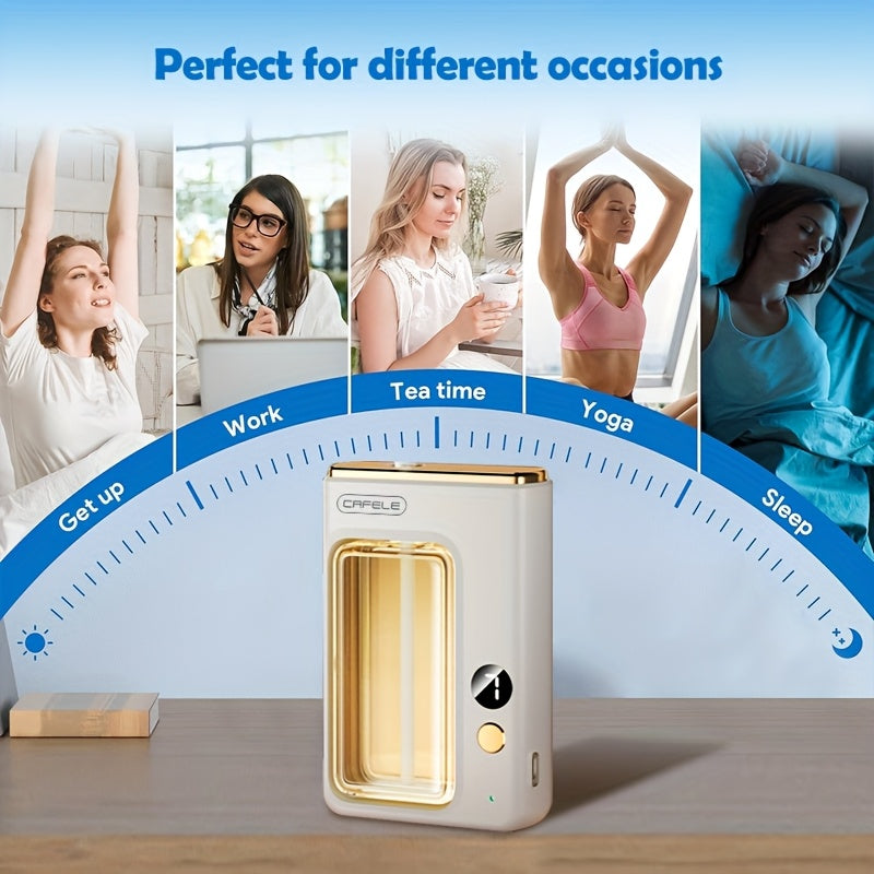 Aroma Diffuser with Essential Oils Set, Large Capacity, 7-Level Mist, USB Powered, Auto Shut-Off, Bedroom Humidifier, Home Aromatherapy Diffuser with Encounter, Shangri-La, Gardenia, Hilton, and Ocean Scents