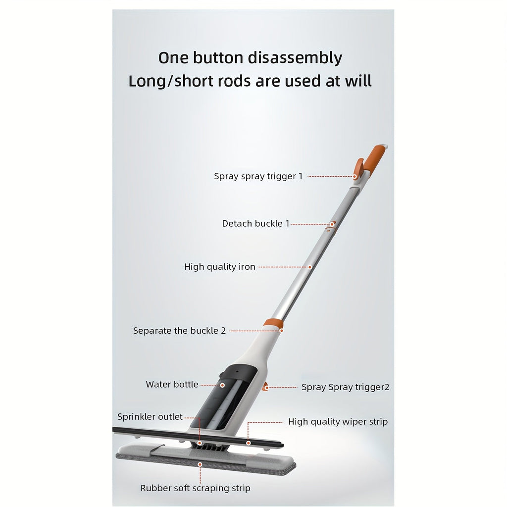 3-in-1 Glass Cleaning Kit with Durable Metal Pole, Squeegee, and Scraper for High Windows, Shower Doors, and Car Windshields – Streak-Free Home Cleaning Tool