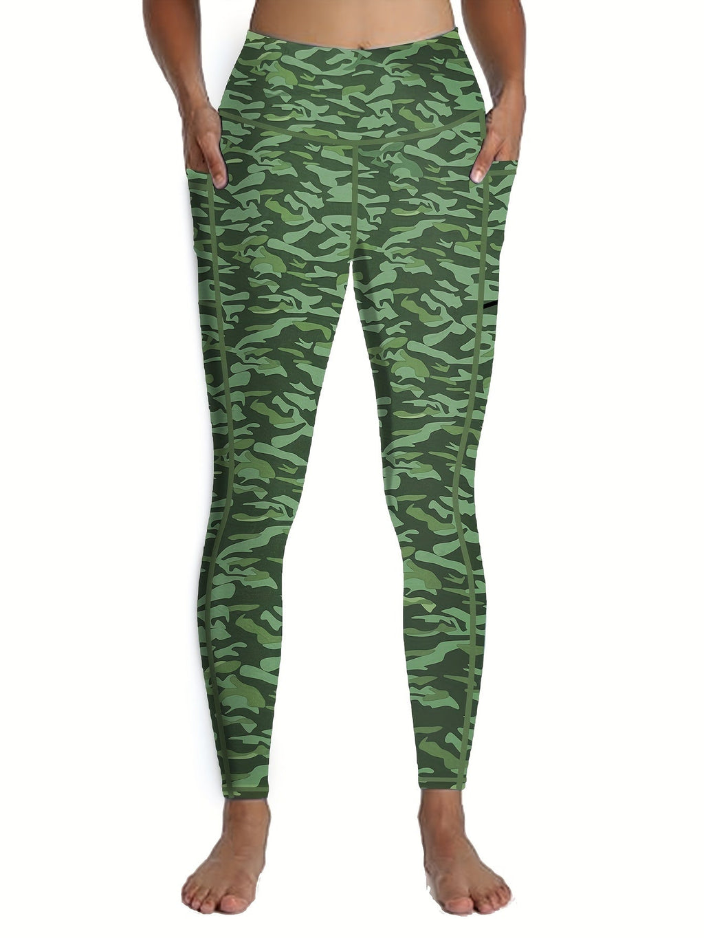 5-Piece Women's Printed Compression Yoga Pants – 7/8 Length Fitness Running Leggings with Leopard, Camo & Solid Patterns, High-Waist Athletic Tracksuit Bottoms for Gym Workout, S-XXL