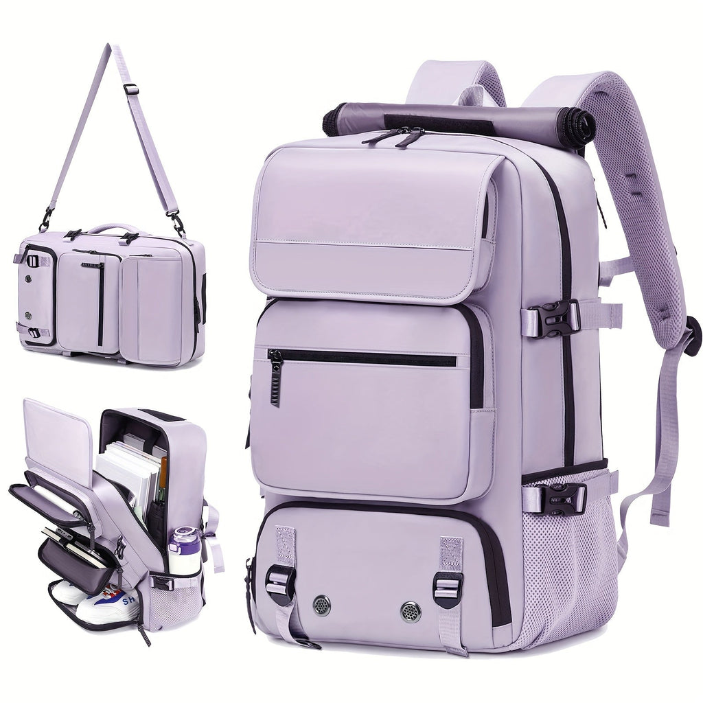 17-Inch Laptop Backpack Large Capacity – Airline Approved Travel Bag with Shoe Compartment, Multi-Pocket Business Work Backpack for Men, Durable Nylon, Hiking & Camping, Small & Large Sizes