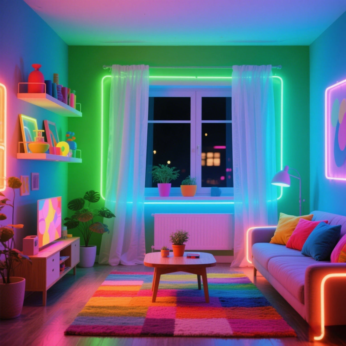 RGB LED Strip Lights Music Sync, 25FT 50FT 60FT 65FT 100FT Color Changing LED Lights with Remote & Smart APP Control, USB Powered, for Bedroom, Gaming Room, Party, Halloween, Christmas, and Home Decoration