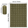 Outdoor Camping Puffy Blanket, Foldable, Lightweight, Warm, DWR Water-Resistant, with 3D Eye Mask, 140x200cm, for Camping, Travel, Car, Beach, Stadium, Hammock, Sofa, Festival
