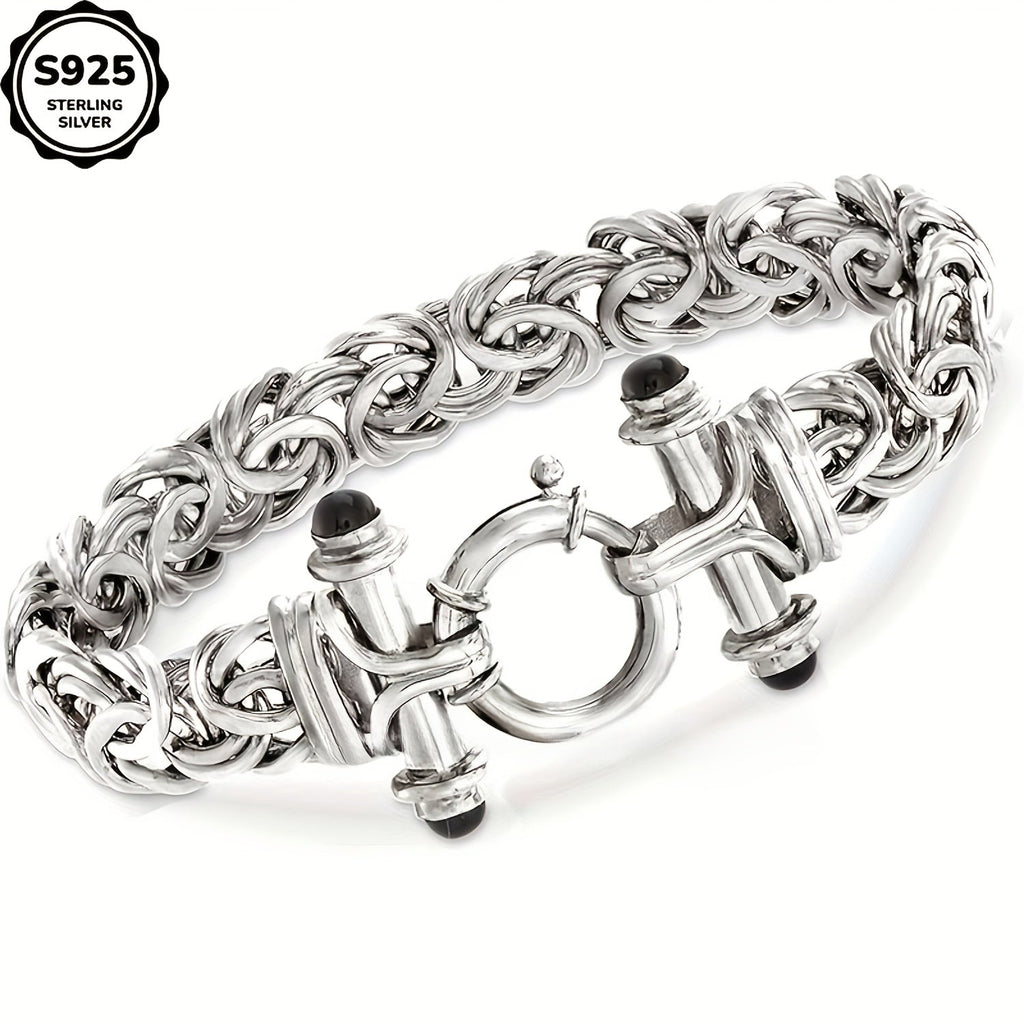 925 Sterling Silver Classic Women's Bracelet with Gift Box - Elegant Silver and Gold Wrist Jewelry for Birthday, Valentine's Day, Graduation, Christmas & Special Occasion Gift for Women
