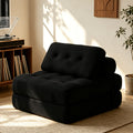 Folding Sofa Bed with Pillow, Convertible Sleeper Chair Fold Out Couch Bed, Foldable Floor Lazy Sofa for Living Room Small Spaces Guest Room Apartment, Comfy Multi-Position Lounger