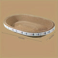 Oval Cat Scratcher Lounge Durable Corrugated Cardboard Cat Scratch Pad Cozy Cat Bed for Scratching, Relaxation, and Play - Furniture for Indoor Cats and Kittens