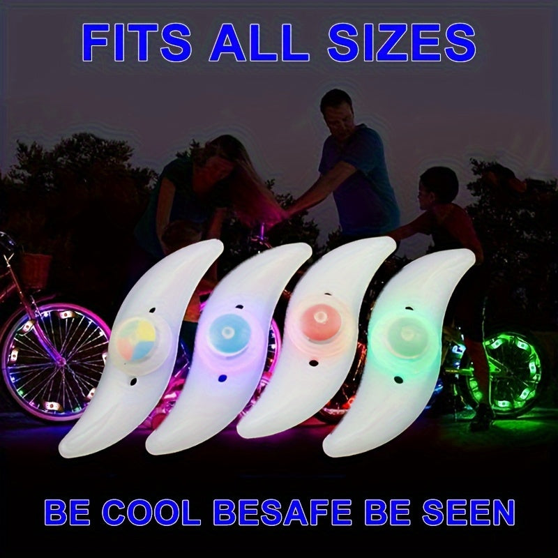 LED Bike Spoke Lights 8-Pack Bicycle Wheel Tire Lights Waterproof Safety Night Riding Lights 360° Visibility for Road and Mountain Bikes, Cycling Accessories Gift for Adults, Kids, Men, and Women