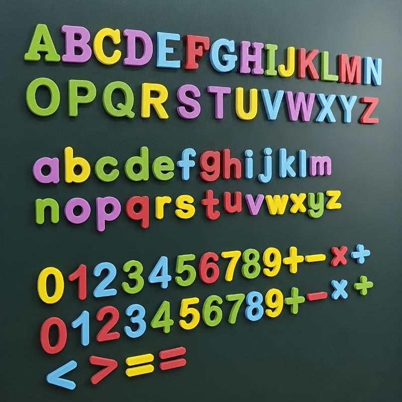 50 Pcs Magnetic Letters and Numbers for Kids, Colorful Alphabet Refrigerator Magnets, Educational Fridge Stickers, Learning Toy for Toddlers, Preschool Spelling, Reading ABCs 123s Gift (Random Colors)