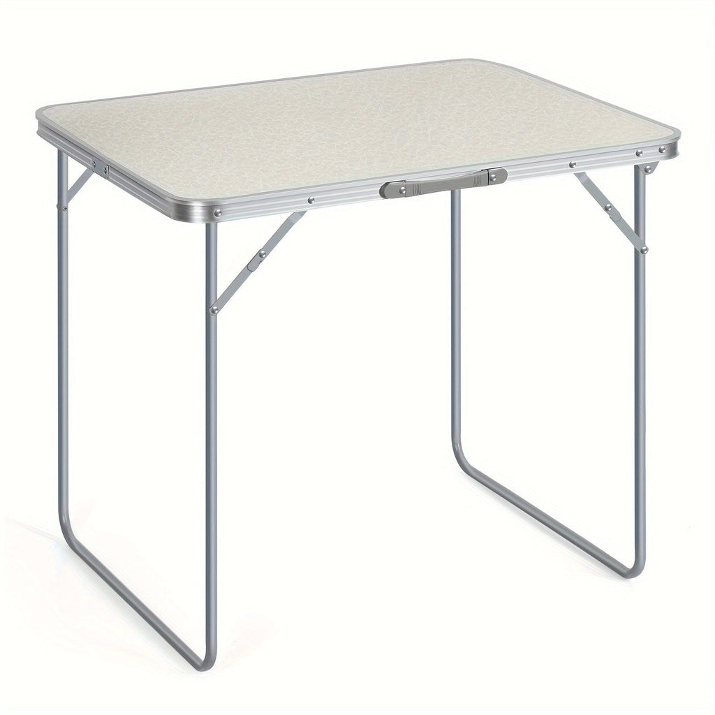 Foldable Portable Table - Lightweight Folding Table for Yard, Camping, Picnic & Family Gatherings - White