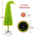 6-Foot Bendable Artificial Christmas Tree with String Lights, Tree Skirt, Christmas Balls & Stand - Shop Window & Party Decoration - Green