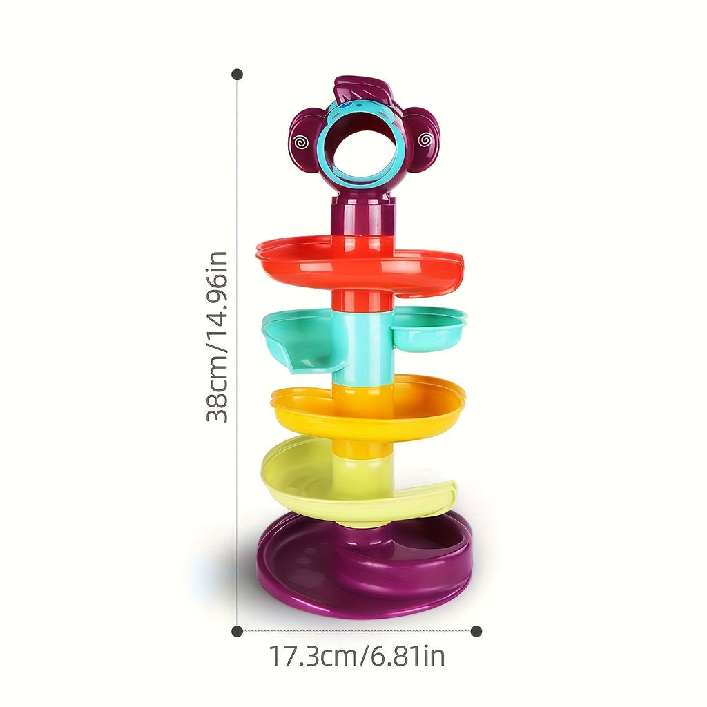 Orbital Fun Track Ball Tower, Rolling & Spinning Ball Early Education Toy for Toddlers, Develops Motor Skills & Cause-and-Effect Learning, Fun Birthday & Holiday Gift