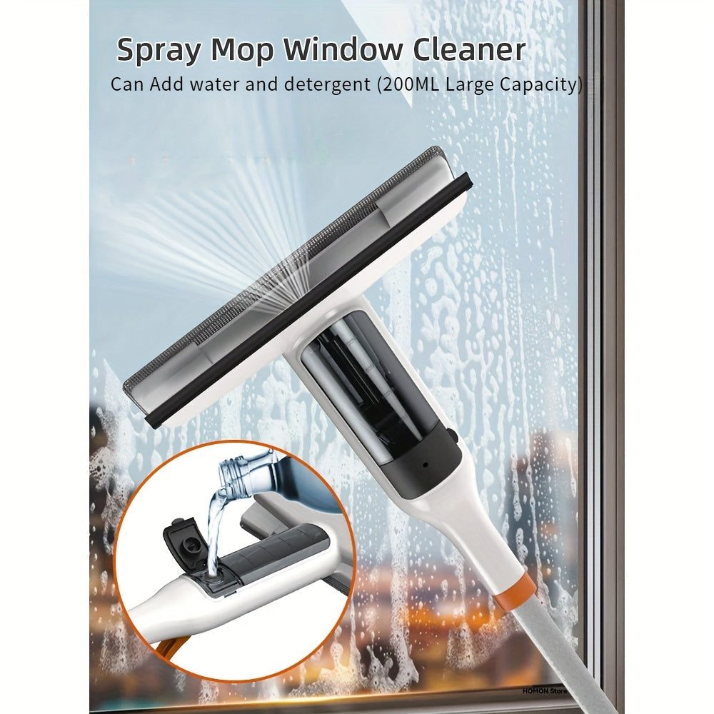 3-in-1 Glass Cleaning Kit with Durable Metal Pole, Squeegee, and Scraper for High Windows, Shower Doors, and Car Windshields – Streak-Free Home Cleaning Tool